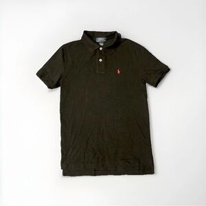 Polo by Ralph Lauren Boys Dark Polo Shirt with Red Logo size M(10-12)